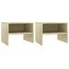 Image de vidaXL Tables de chevet 2 pcs Chêne sonoma 40 x 30 x 30 cm Aggloméré