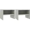Image de Tables De Chevet 2 Pcs Gris Béton 40x30x30 Cm Bois Ingénierie Vidaxl