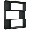 Image de Bibliothèque/cloison Noir 80x24x96 Cm Cm Bois D'ingénierie Vidaxl