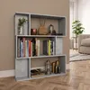 Image de vidaXL Bibliothèque/Séparateur de pièce Gris béton 80x24x96 cm