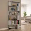 Image de Bibliothèque/séparateur De Pièce Gris Béton Bois D'ingénierie Vidaxl