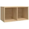 Image de Boîte De Rangement De Vinyles Chêne Sonoma 71x34x36 Cm Vidaxl