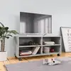 Image de Meuble Tv Avec Roulettes Gris Béton 90x35x35 Cm Bois Ingénierie Vidaxl