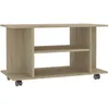 Image de Meuble Tv Et Roulettes Chêne Sonoma 80x40x45 Cm Bois Ingénierie Vidaxl