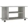 Image de Vidaxl meuble tv et roulettes gris béton 80x40x45 cm bois d'ingénierie 800193