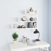 Image de Étagères Murales 3 Pcs Blanc Bois D'ingénierie Vidaxl