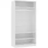 Image de Garde-robe Blanc 100 X 50 X 200 Cm Bois D'ingénierie Vidaxl