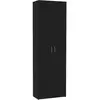 Image de Armoire De Bureau Noir 60x32x190 Cm Bois D'ingénierie Vidaxl