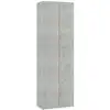 Image de Armoire De Bureau Gris Béton 60x32x190 Cm Bois D'ingénierie Vidaxl