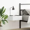 Image de vidaXL Table de chevet flottante Blanc 40x30x15 cm Aggloméré