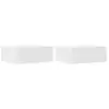 Image de Vidaxl tables de chevet flottantes 2 pcs blanc bois d’ingénierie 800307