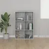 Image de Bibliothèque/buffet Gris Béton 66x30x98 Cm Bois D'ingénierie Vidaxl