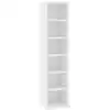 Image de Armoire À Cd Blanc 21x20x88 Cm Bois D'ingénierie Vidaxl
