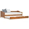 Image de Cadre De Lit Extensible Sans Matelas Marron Miel 90x200 Cm Vidaxl