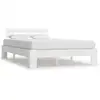 Image de Cadre De Lit Sans Matelas Blanc Bois De Pin Massif 120x200 Cm Vidaxl
