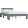 Image de Cadre De Lit Sans Matelas Gris Bois Massif De Pin 140x200 Cm Vidaxl