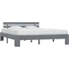 Image de Cadre De Lit Sans Matelas Gris Bois Massif De Pin 180x200 Cm Vidaxl