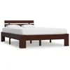 Image de vidaXL Cadre de lit sans matelas marron foncé pin massif 140x200 cm 283175