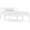 Image de Cadre De Lit Sans Matelas Blanc Bois De Pin Massif 90x200 Cm Vidaxl