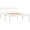 Image de Vidaxl cadre de lit sans matelas blanc bois de pin massif 90x200 cm cadre 1 personne