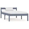 Image de Cadre De Lit Sans Matelas Gris Bois Massif De Pin 100x200 Cm Vidaxl