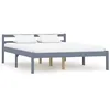 Image de vidaXL Cadre de lit sans matelas gris bois massif de pin 140x200 cm 283199