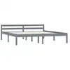 Image de Vidaxl cadre de lit sans matelas gris bois massif de pin 160x200 cm cadre 2 personnes
