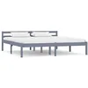 Image de Cadre De Lit Sans Matelas Gris Bois Massif De Pin 180x200 Cm Vidaxl