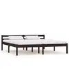 Image de Cadre De Lit Sans Matelas Marron Foncé Pin Massif 160x200 Cm Vidaxl