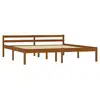 Image de Vidaxl cadre de lit sans matelas marron miel pin massif 160x200 cm cadre 2 personnes