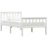 Image de Cadre De Lit Sans Matelas Blanc Bois De Pin Massif 100x200 Cm Vidaxl
