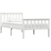 Image de vidaXL Cadre de lit sans matelas blanc bois de pin massif 100x200 cm 283215