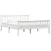 Image de Cadre De Lit Sans Matelas Blanc Bois De Pin Massif 160x200 Cm Vidaxl