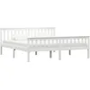 Image de Cadre De Lit Sans Matelas Blanc Bois Massif De Pin 180x200 Cm Vidaxl