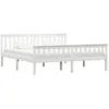 Image de vidaXL Cadre de lit sans matelas blanc bois massif de pin 180x200 cm 283219