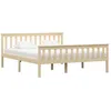 Image de Cadre De Lit Sans Matelas Naturel Bois Massif De Pin 160x200 Cm Vidaxl