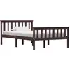 Image de Cadre De Lit Sans Matelas Marron Foncé Pin Massif 120x200 Cm Vidaxl