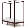 Image de Cadre De Lit À Baldaquin Sans Matelas Bois Massif 90x200 Cm Vidaxl