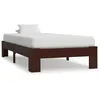 Image de Cadre De Lit Sans Matelas Marron Foncé Bois Pin Massif 90x200cm Vidaxl