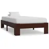 Image de vidaXL Cadre de lit sans matelas marron foncé bois pin massif 90x200cm 283298
