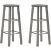 Image de Tabourets De Bar Lot De 2 Anthracite Mdf Vidaxl
