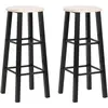Image de Tabourets De Bar Lot De 2 Noir Mdf Vidaxl