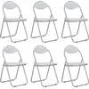 Image de Chaises Pliantes À Manger Lot De 6 Blanc Similicuir Vidaxl