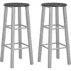 Image de Tabourets De Bar Lot De 2 Argenté Mdf Vidaxl