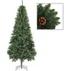 Image de Sapin De Noël Artificiel Avec Pommes De Pin Vert 210 Cm Vidaxl