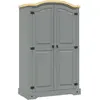 Image de Garde-robe Avec 2 Portes Gamme Corona Pin Mexicain Gris Vidaxl