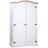Image de Garde-robe Avec 2 Portes Gamme Corona Pin Mexicain Blanc Vidaxl