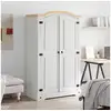 Image de Vidaxl garde-robe avec 2 portes gamme corona pin mexicain blanc 282620