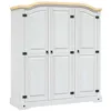 Image de vidaXL Garde-robe avec 3 portes Gamme Corona pin mexicain Blanc 282622