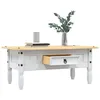 Image de vidaXL Pin Table Basse Mexicain Table dAppoint Table de Canapé Bout de Canapé Table de Salon Salle de Séjour Maison Blanc 282626